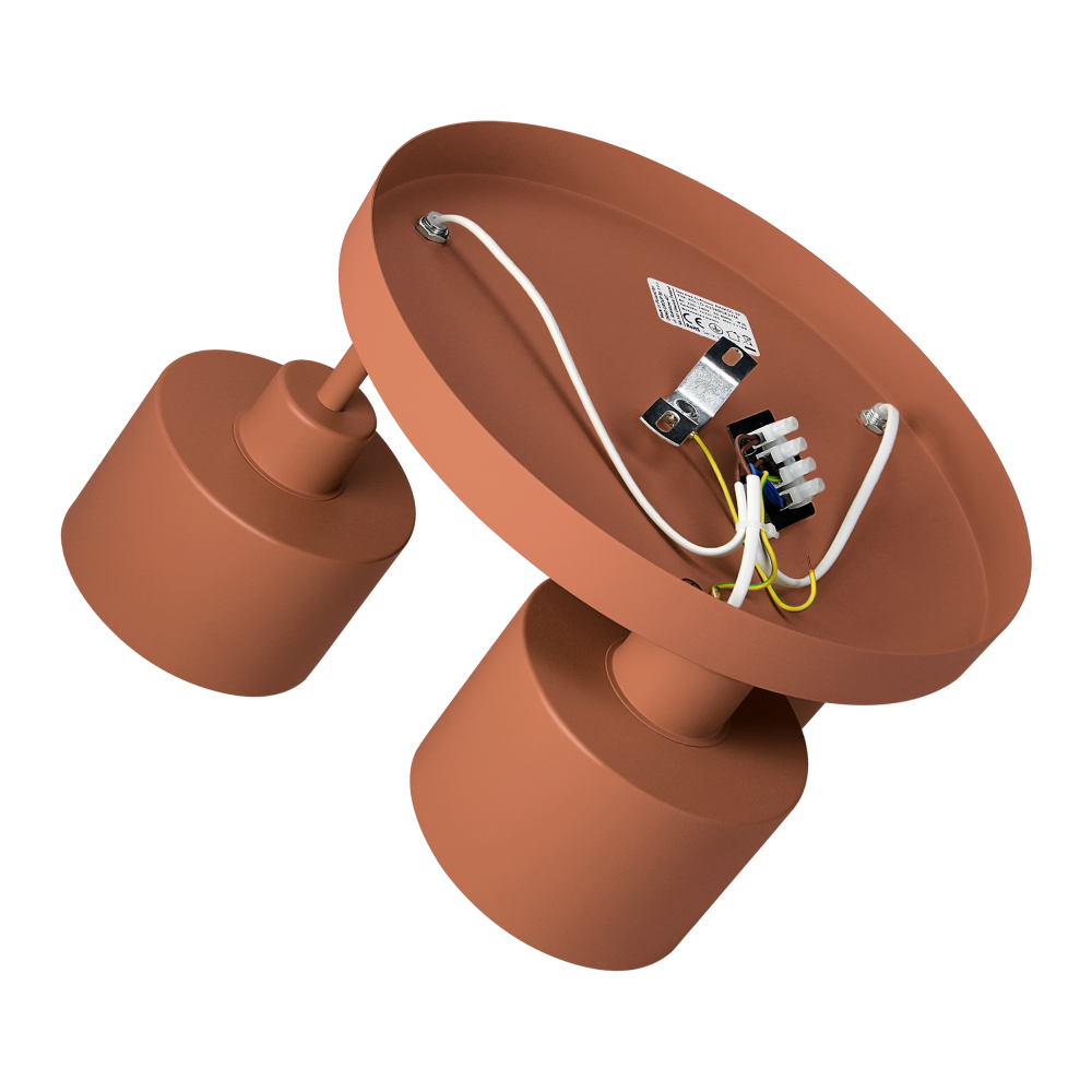 RAMOS lampa wisząca, moc max. 3x 18 W, E27, ceglana