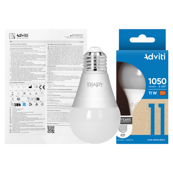 Żarówka LED E27 A60 11 W 1050 lm 6500 K