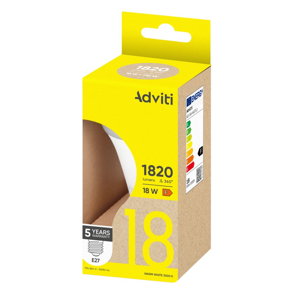 Żarówka LED E27 A70 18 W 1820 lm 3000 K
