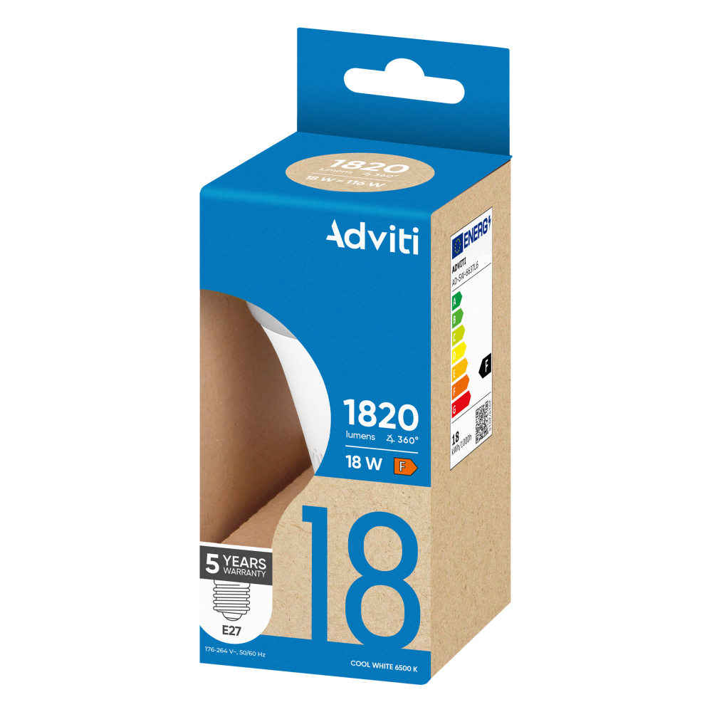 Żarówka LED E27 A70 18 W 1820 lm 6500 K
