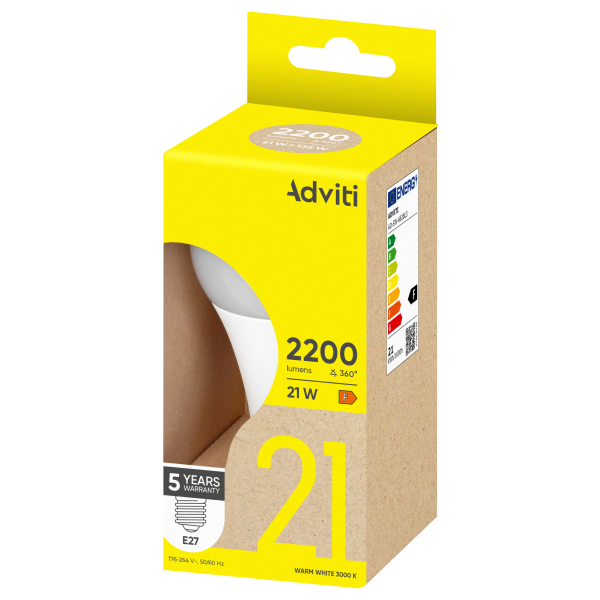 Żarówka LED E27 A80 21 W 2200 lm 3000 K