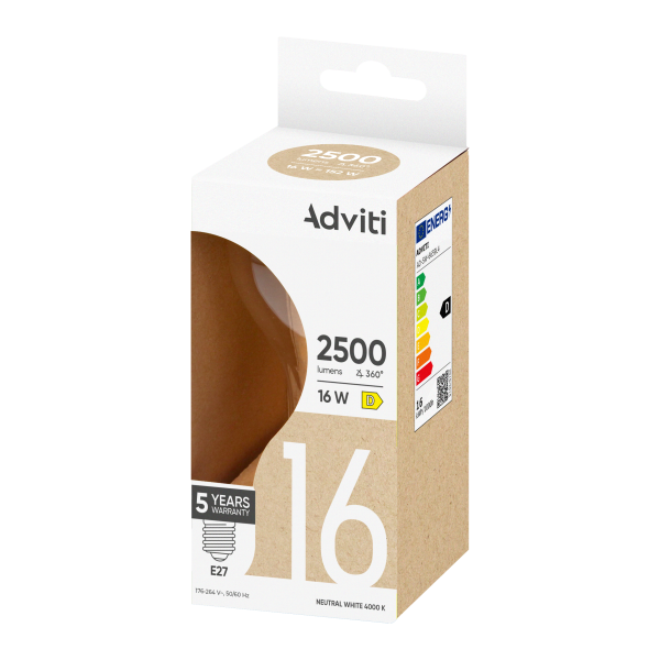Żarówka LED FILAMENT C E27 A70 16 W 2500 lm 4000 K
