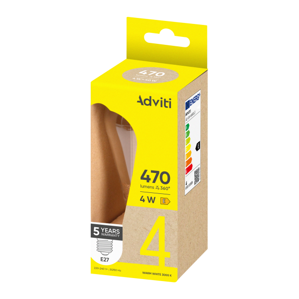 LED bulb FILAMENT C E27 ST64 4 W 470 lm 3000 K