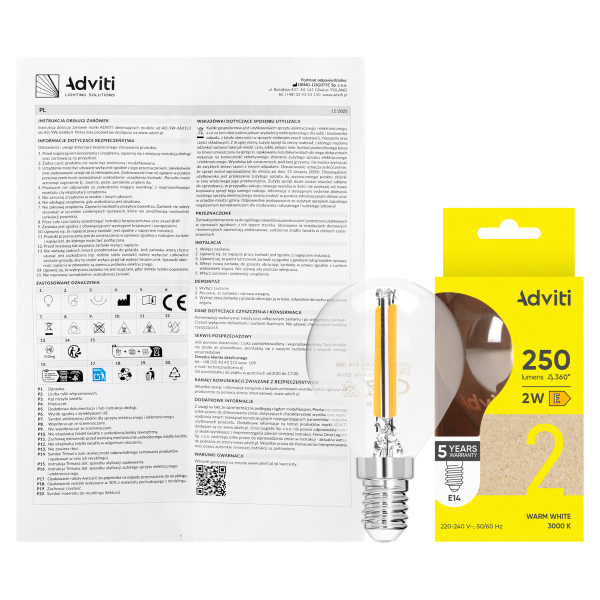 LED bulb FILAMENT C E14 G45 2 W 250 lm 3000 K