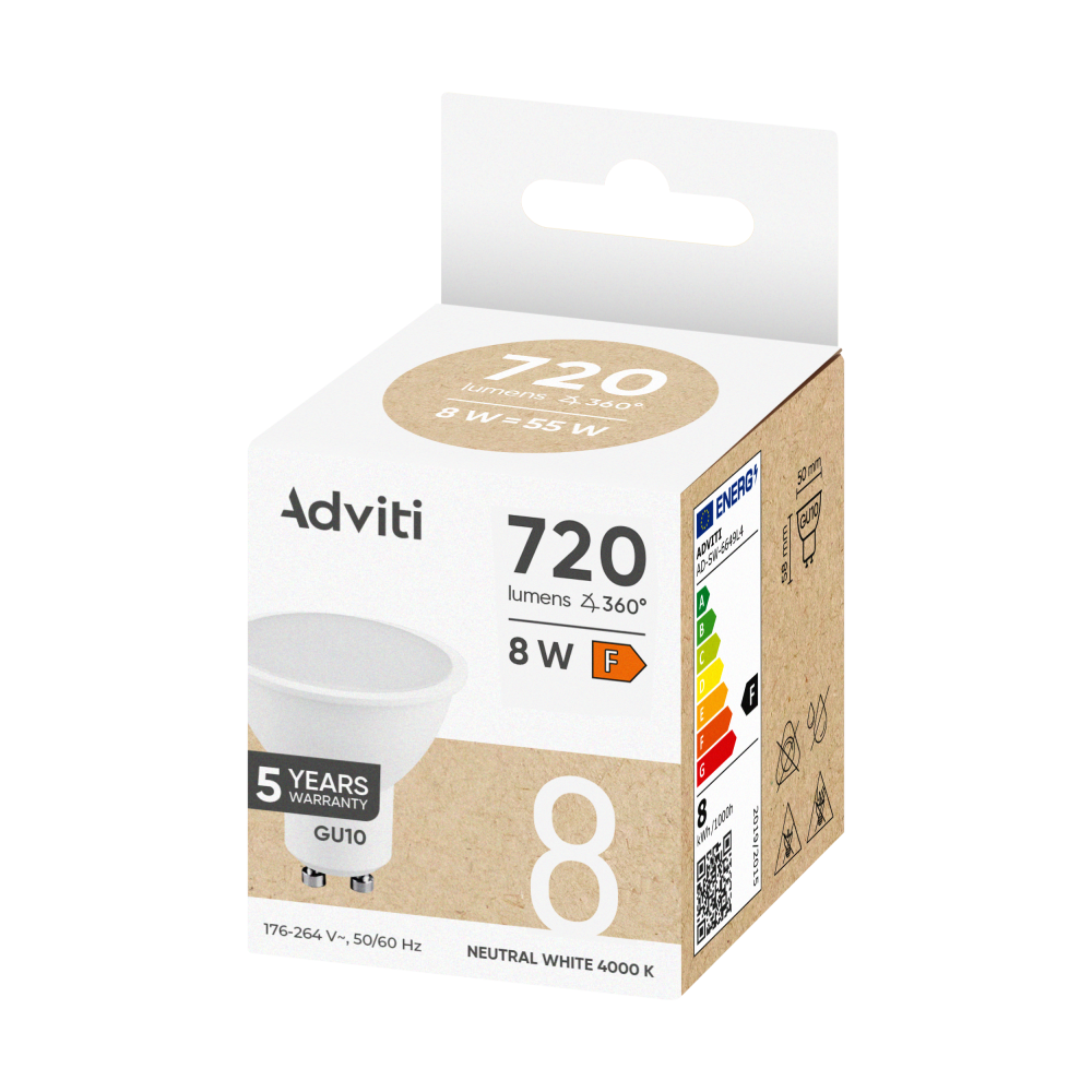 LED bulb GU10 8 W 720 lm 4000 K 
