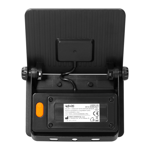 LUNERA LED 10 W, solar floodlight with PIR motion sensor, 700 lm, CCT, IP54, 2400 mAh, black
