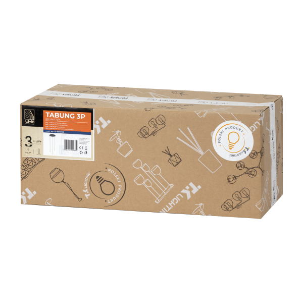 TABUNG 3P, lampa wisząca, G9  max.6W, złota