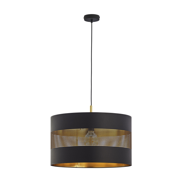 ALESSIO 1P, lampa wisząca, E27  max.60W, czarno-złota