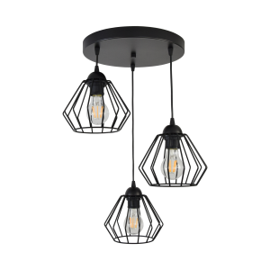 WAYA pendant lamp, max. power 3x18W, E27, black