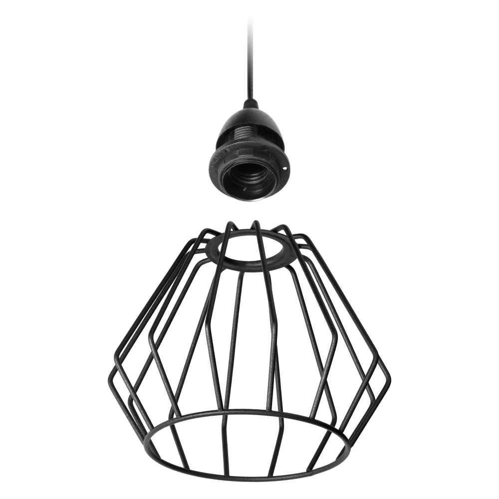 WAYA pendant lamp, max. power 3x18W, E27, black