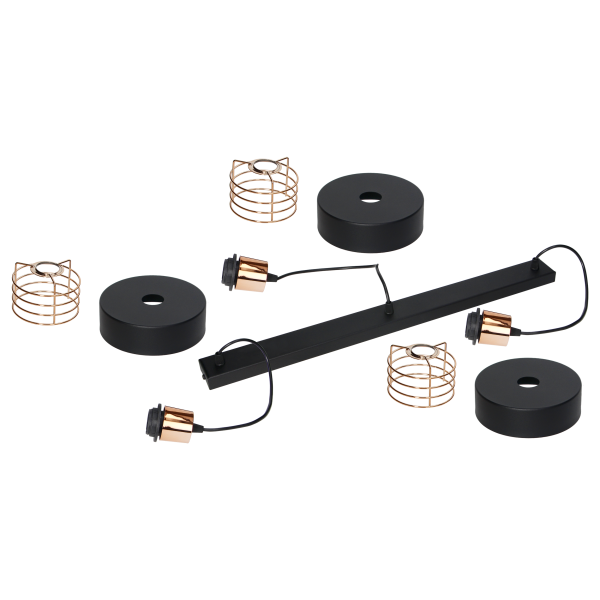 CHIRO lampa wisząca, moc max. 3x18W, E27, czarna