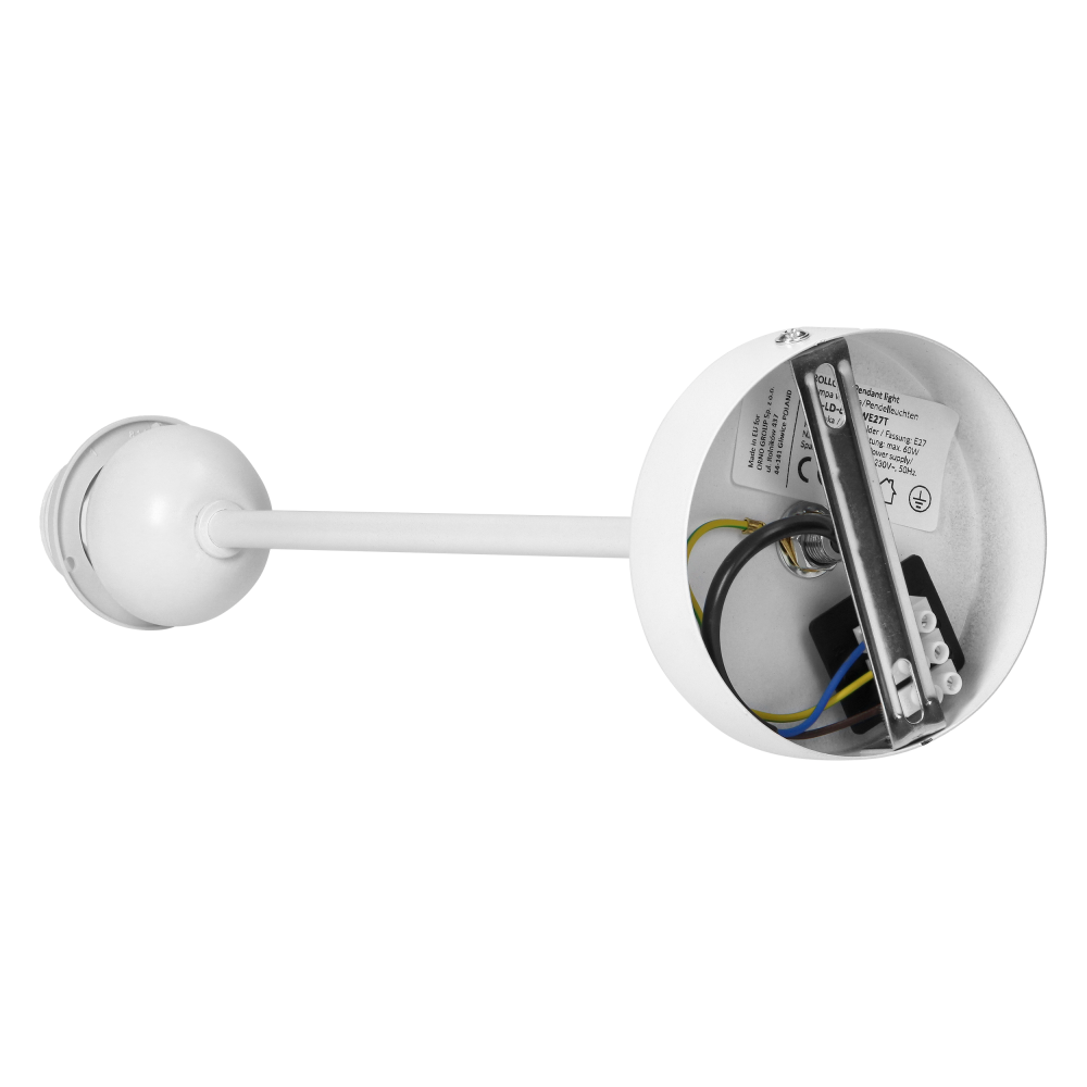 ROLLO pendant lamp, max. power 1x15W, E27, white, short