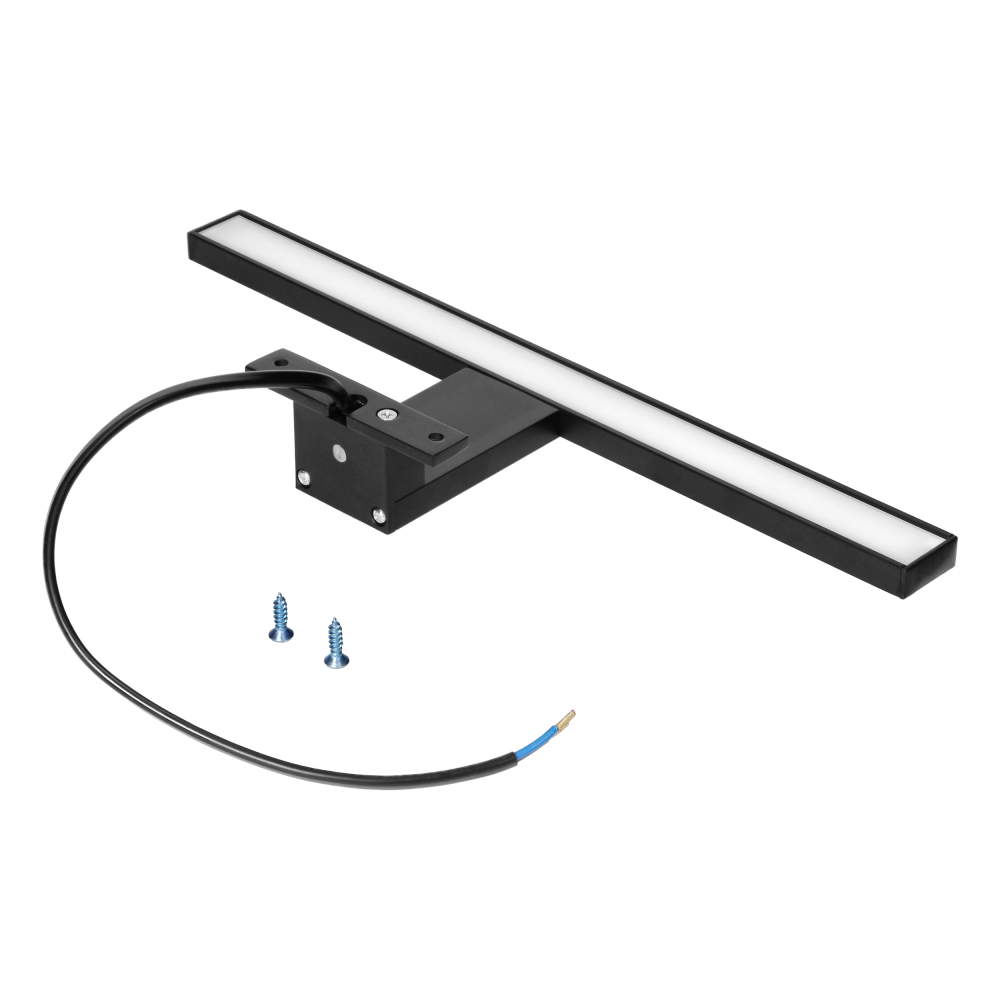 NORTES LED 5W, mirror lamp, 320lm, 4000K, 30 cm long, aluminium black