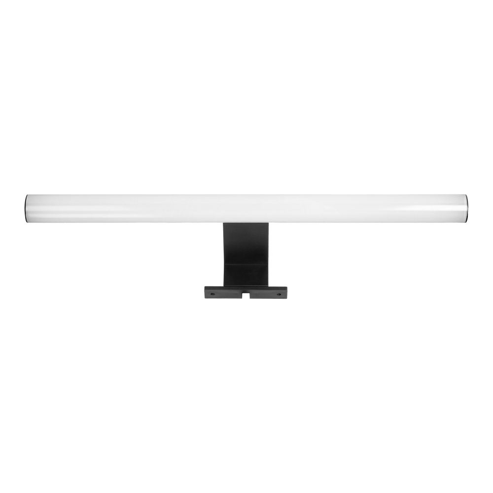PEEGEL LED mirror lamp, 540lm, 4000K, 40 cm long, plastic+acrylic, black