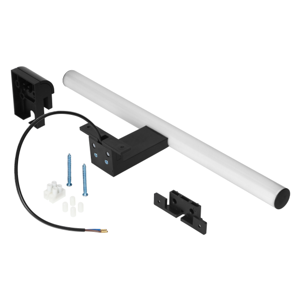 PEEGEL LED 6W, lampa nad lustro, 540lm, 4000K, dł.40 cm, tworzywo sztuczne+akryl, czarna PEEGEL LED 6W, lampa nad lustro, 540lm, 4000K, dł.40 cm, tworzywo sztuczne+akryl, czarna