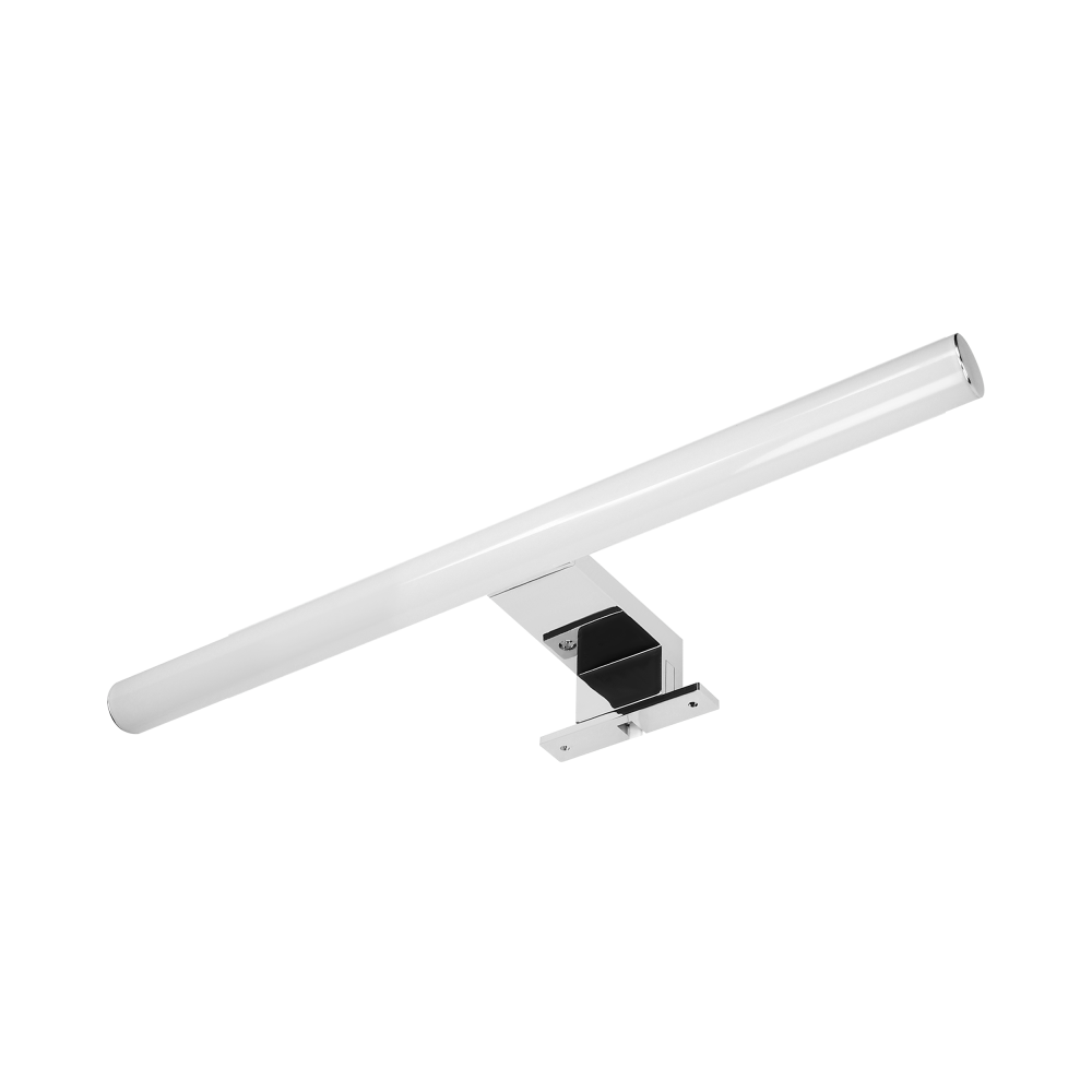 PEEGEL LED mirror lamp, 9W, 4000K, 60 cm long, plastic + acrylic, silver