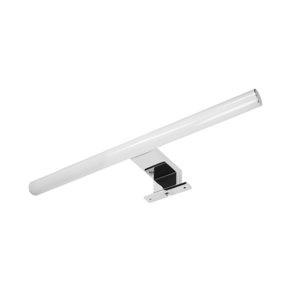 PEEGEL LED mirror lamp, 9W, 4000K, 60 cm long, plastic + acrylic, silver