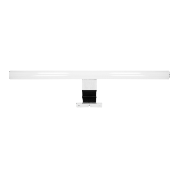 PEEGEL LED mirror lamp, 9W, 4000K, 60 cm long, plastic + acrylic, silver