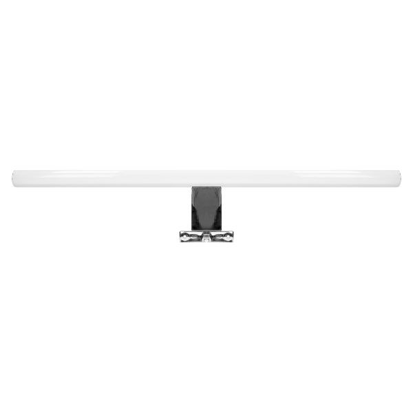 PEEGEL LED mirror lamp, 9W, 4000K, 60 cm long, plastic + acrylic, silver
