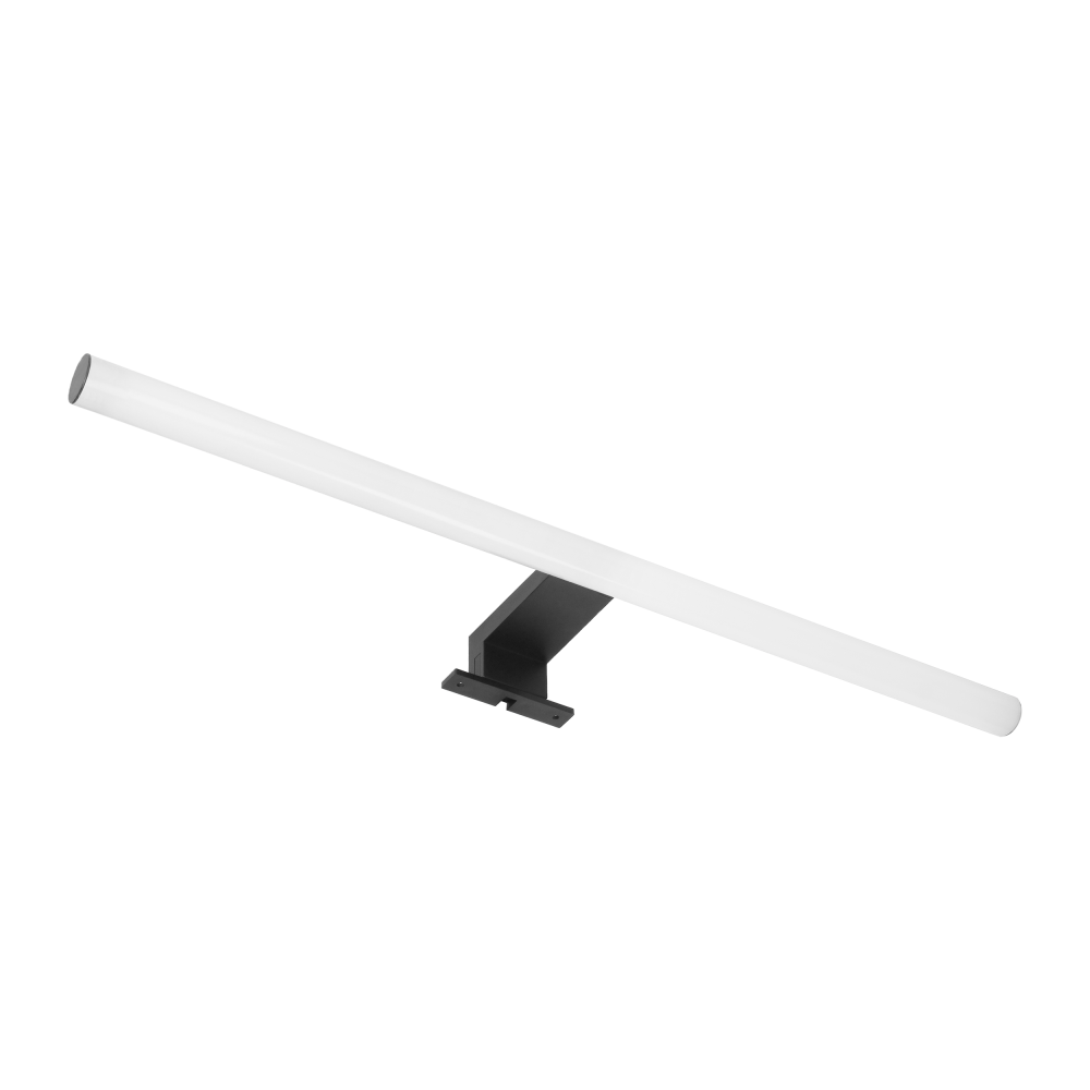 PEEGEL LED 9W, lampa nad lustro, 810lm, 4000K, dł. 60 cm, tworzywo sztuczne+akryl, czarna