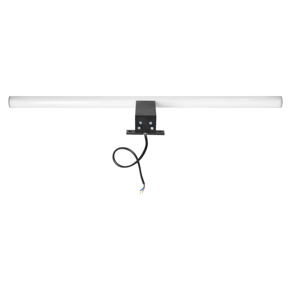 PEEGEL LED mirror lamp, 9W, 4000K, 60 cm long, plastic + acrylic, black