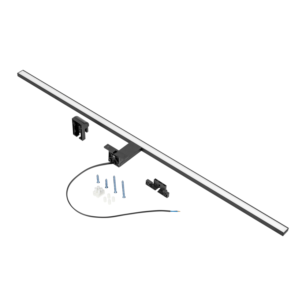 NORTES LED 18W, mirror lamp, 1600lm, 4000K, 100 cm long, aluminium, black